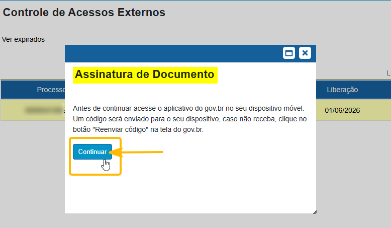 Clique no botão com o nome Continuar.
