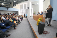 Desembargadora Solange Cordeiro destacou humanização do TRT, empenho dos magistrados e servidores e prêmios conquistados pela instituição