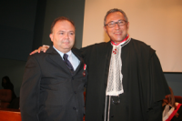 Juiz Saulo Tarcísio de Carvalho e o desembargador Luiz Cosmo Júnior