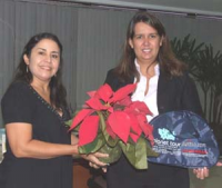 Marilda Amorim  agradeceu à Presidente do TRT o apoio aos atletas