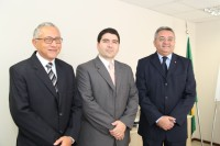 Desembargador Luiz Cosmo e juízes Denilson Bandeira e Manoel Lopes Veloso Sobrinho
