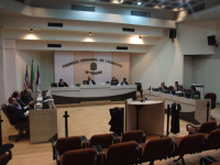 Sessão do Tribunal Pleno do TRT-MA que acatou pedido de aposentadoria do desembargador Alcebíades Dantas