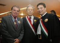 Des. Gerson de Oliveira, ministro Ricardo Lewandovski, e desembargador André Damasceno