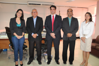Presidente Luiz Cosmo e juiz Carlos Gustavo receberam integrantes da nova diretoria da OAB-MA que tomará posse em janeiro