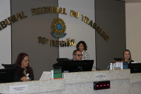 Desembargador James Magno, ministra Kátia Arruda (dir.) e advogada Claudia Pereira fazem parte da banca examinadora