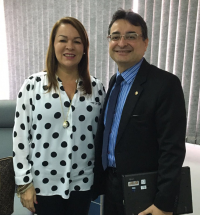 Dra. Solange Cristina Passos de Castro Cordeiro com o Procurador do MPT, Dr. Maurício Pessôa Lima