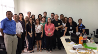Juiz Fábio (2º da esquerda para direita) e servidores da VT de Caxias e da equipe indicada pela Presidência