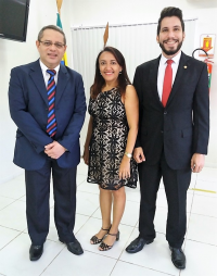 Desembargador James Magno, juíza Socorro Almeida e procurador Luciano Aragão.
