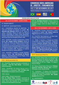 Inscrições encerradas para o Congresso Ibero-americano de Direitos Fundamentais, que acontece nestas quinta e sexta-feira (16 e 17/11)