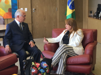 Desembargadora Solange de Castro Cordeiro se reuniu com o ministro Brito Pereira para tratar dos projetos de reformas do TRT-MA
