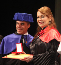 Presidenta do TRT-MA recebe comenda e diploma do pró-reitor da PPPGI da UFMA, Allan Kardec Duailibe Barros Filho