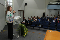 Desembargadora Solange de Castro Cordeiro enfatizou a importância dos magistrados e servidores para o fortalecimento das ações da Justiça do Trabalho