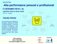 EJUD16 realiza palestra "Alta Performance Pessoal e Profissional" no dia 13 de setembro