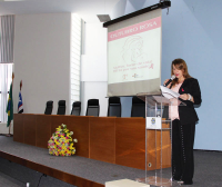 Desembargadora Solange Castro Cordeiro, presidenta do TRT-MA, fez a abertura do evento.