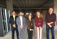Presidenta Solange visitou as obras do datacenter juntamente com os gestores do TRT Wellington, Noredim, Ana Maria e Ricardo