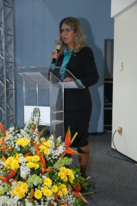 A desembargadora Márcia Andrea destacou, na abertura do seminário, a importância da comemoração do centenário da OIT