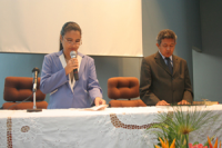 Pastor Ilmar e a presidente da Sociedade Auxiliadora da Igreja Presbiteriana, Eumarisa dos Santos