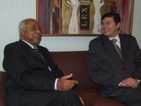 Secretário de Controle Externo do Tribunal de Contas da União no Maranhão, Carlos Wellington Leite de Almeida, em audiência com o ministro.