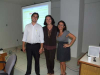 Noredim Ribeiro Neto, Maria do Socorro Coimbra e Olívia de Almeida ministram treinamento sobre tabelas de movimento