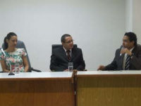 Procuradora Vigínia Azevedo, desembargador James Magno e professor Jairo Ponte apresentaram diretrizes do projeto