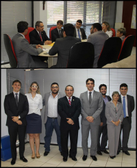 Magistrados do TRT-MA com advogados, em visita à OAB-MA.