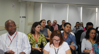 Participantes no auditório da EJUD16, Professora Maria da Graça Jorge Martins