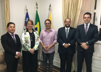 Celson Costa, desemabargadora Solange Cordeiro, prefeito de São Luís e os secretários municipais Pablo Rebouças e Délcio Rodrigues
