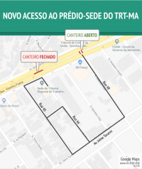 Prefeitura de São Luís muda trânsito em frente ao prédio do TRT-MA