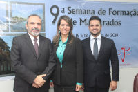 Diretora da EJUD, desembargadora Márcia Andrea, ao lado dos juízes Paulo Mont'Alverne e Paulo Fernando