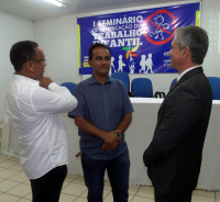 Luiz Sales, diretor de secretaria da VT da Pedreiras, prefeito Antônio França, e o juiz Leonardo