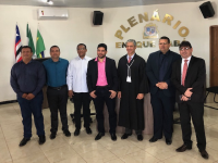 Presidente da Câmara Municipal, João de Moraes, Adonai, Luiz, Leandro, juiz Leonardo, Mailson e Rogério