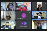 Captura de tela dos participantes da reunião