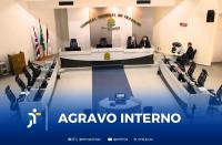 Arte feita com a foto do Tribunal Pleno do TRT16 e a informação em destaque: AGRAVO INTERNO