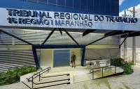 Arte mostra detalhes da nova entrada do prédio-sede: rampa de acesso, calçada mais ampla, corrimãos.