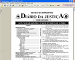 Página do Diário de Justiça na internet
