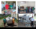 Doações foram entegues  ao Centro de Reciclagem, Impur, Ascamar e escola São José Operário 