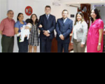 Novos diretores das VT´s, com a  presidente do TRT, a diretora de Pessoal, Gabriela Gaspar e familiares de José Barros Júnior