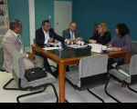Desembargadora Ilka Esdra reunida com a Comissão de Conciliação