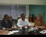  Desa. Ilka Araújo, presidente da Comissão Permanente de Conciliação da JT-MA, e os magistrados Érico Cordeiro e Paulo Mont'Alverne
