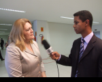 Equipe da Tv Mirante entrevista a vice-presidente e corregedora Ilka Esdra Silva Araújo