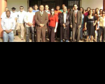 Juiz Èrico Cordeiro, com a equipe de servidores da VT, advogados e pessoas da comunidade, durante itinerância em Matinha  