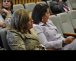 Desembargadoras Márcia Andrea Farias da Silva e Ilka Esdra Silva Araújo, na 5ª Reunião do Coleprecor, que ocorreu em agosto deste ano, em Brasília