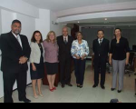 Desembargadora Ilka Esdra com gestores do TRT e representantes da Caixa
