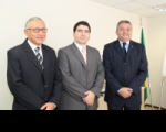Desembargador Luiz Cosmo e juízes Denilson Bandeira e Manoel Lopes Veloso Sobrinho