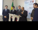 Da esquerda para a direita: Juízes Fernando Barboza, Vinicius Hespanhol e Leonardo Ferreira; servidor Leonildo Santos; e juiz Rui Vieira.