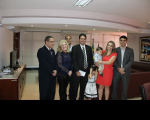 Juiz Guilherme Silva; os desembargadores James Magno e Ilka Esdra; os juízes Gustavo Castro e Fernando Barboza; sua esposa Geisane Pinheiro e filhos