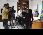 Ministro corregedor-geral da Justiça do Trabalho recebe a imprensa maranhense no TRT-MA