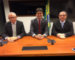 Reunião entre o presidente Luiz Cosmo, o deputado Rubens Pereira Júnior, o vice-presidente James Magno (foto) e o deputado Benjamin Maranhão aconteceu em Brasília