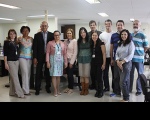 Raimundo Lindoso, Ana Célia Mendes e Socorro Bezerra foram recebidos pela equipe de Gestão de Terceiros do TRT-PR
