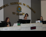 Desembargador James Magno, ministra Kátia Arruda (dir.) e advogada Claudia Pereira fazem parte da banca examinadora